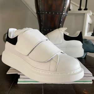 ALEXANDER MCQUEEN Strap Leather Exaggerated Sole Chunky Sneaker Size 41